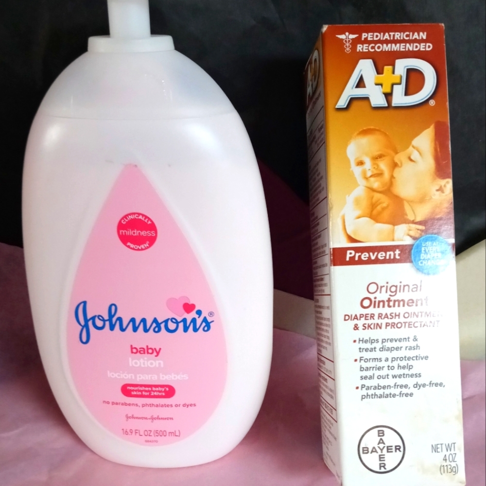 Johnson's Baby Lotion and A+D Ointment Combo NEW